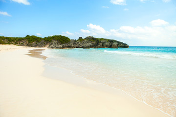 Fototapeta na wymiar Horseshoe Bay Beach Bermuda