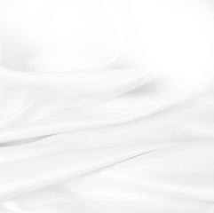 Fototapeta na wymiar White silk textured background. Copy space