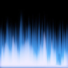 Blue Glowing Audio Waveform