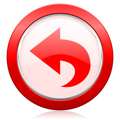 back icon arrow sign