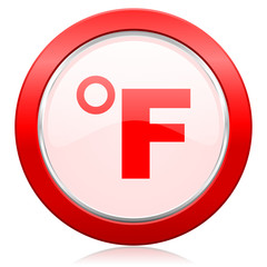 fahrenheit icon temperature unit sign