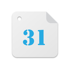 Calendar, date, sign 31 day month