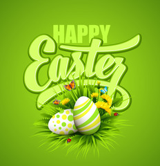 Easter greeting. Vector illustration