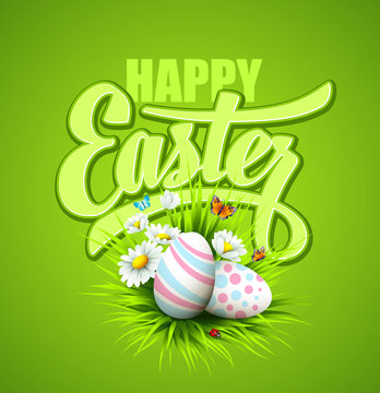 Easter greeting. Vector illustration