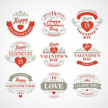 Typography Valentine's DayVector illustration