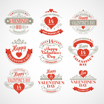 Typography Valentine's DayVector illustration
