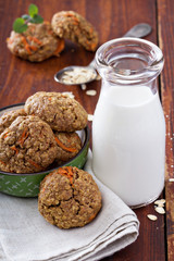 Healthy oatmeal carrot cookies