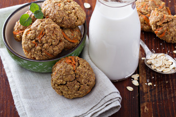 Healthy oatmeal carrot cookies