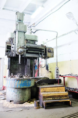 Fototapeta na wymiar Machine for metal in the metallurgical shop