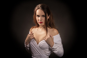Fototapeta premium serious woman