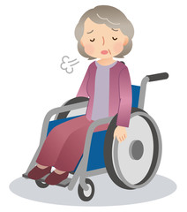 車椅子に乗る高齢者　困りごと