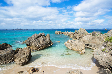 Fototapeta na wymiar 沖縄のビーチ・宮城島・上原の浜