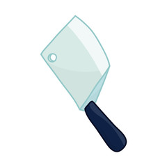 cleaver knife isolated illustration