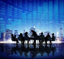 Stock Exchange Business People Conference Meeting Concept