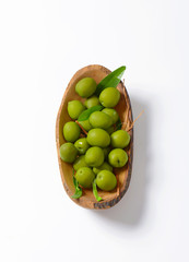 Fresh green olives