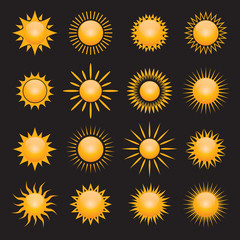Vector symbol of sun