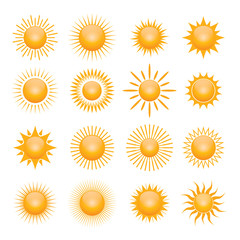 vector yellow symbol of sun