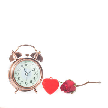 Flower and alarm clock