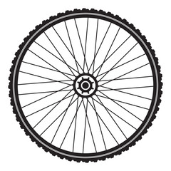 Bicycle wheel, vector format