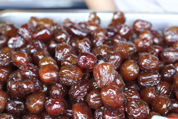 fruit plum put sugar sweet