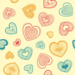 Hearts seamless pattern.