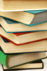 Pile of books, macro view