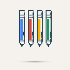 Simple stylish pixel icon handle. Vector design