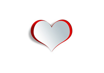 Heart shape on paper craft