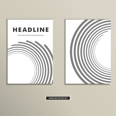 Book cover with abstract lines and twirl