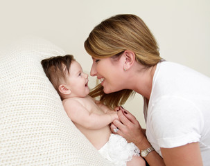 Mother Playing with Baby