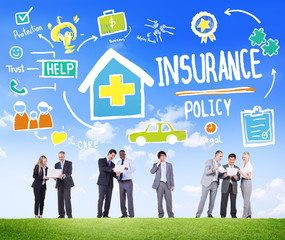 Business People Insurance Policy Discussion Working Concept
