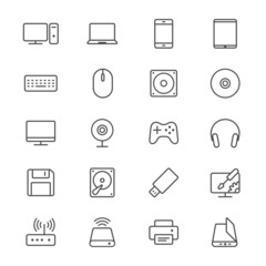 Computer thin icons