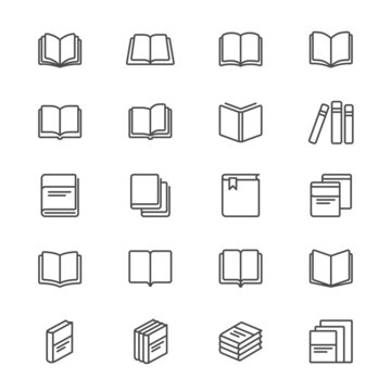 Book thin icons