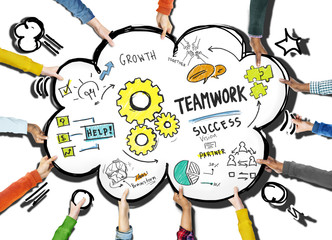Teamwork Team Together Collaboration People Holding Concept