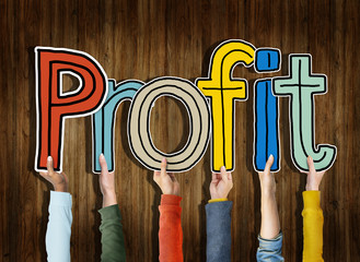 Group of Diverse People's Hands Holding Profit