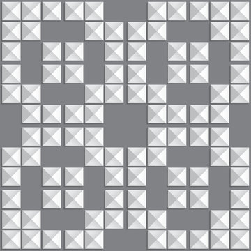 Seamless geometric black and white cube pattern