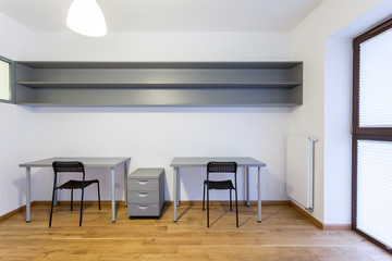 Naklejka na ściany i meble Desks in study room