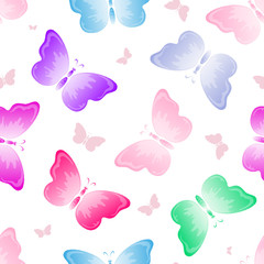 butterflies, seamless background