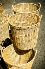 Handmade basket made from bamboo