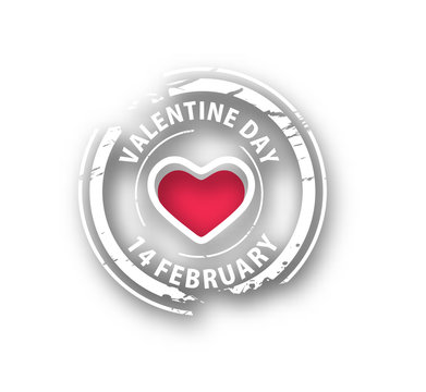 Valentines day heart. Vector illustration.