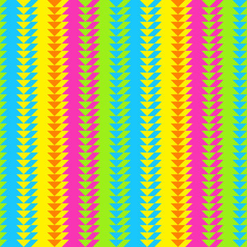 Seamless colorful Geometric Triangular Zigzag Pattern. Texture B