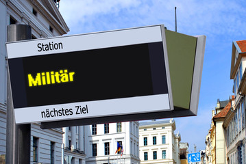 Fototapeta premium Anzeigetafel 7 - Militär