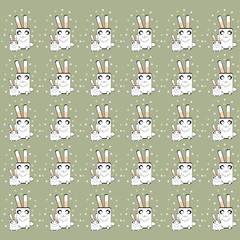 bunny pattern background for website or easter day