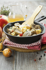 Kidneys beef in cider