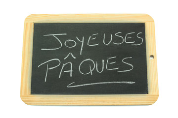 Fototapeta premium ardoise joyeuses pâques