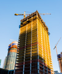 Construction building in the city