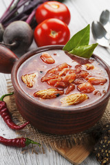 Borsh. Russian traditional dish