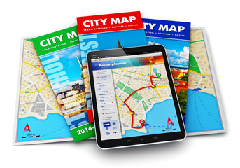 GPS navigation, travel and tourism concept