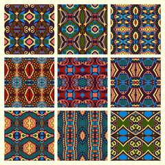 seamless colored vintage geometric pattern
