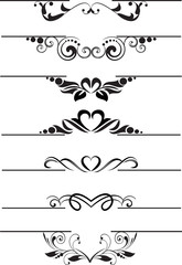 Set of  calligraphic elements for editable and design